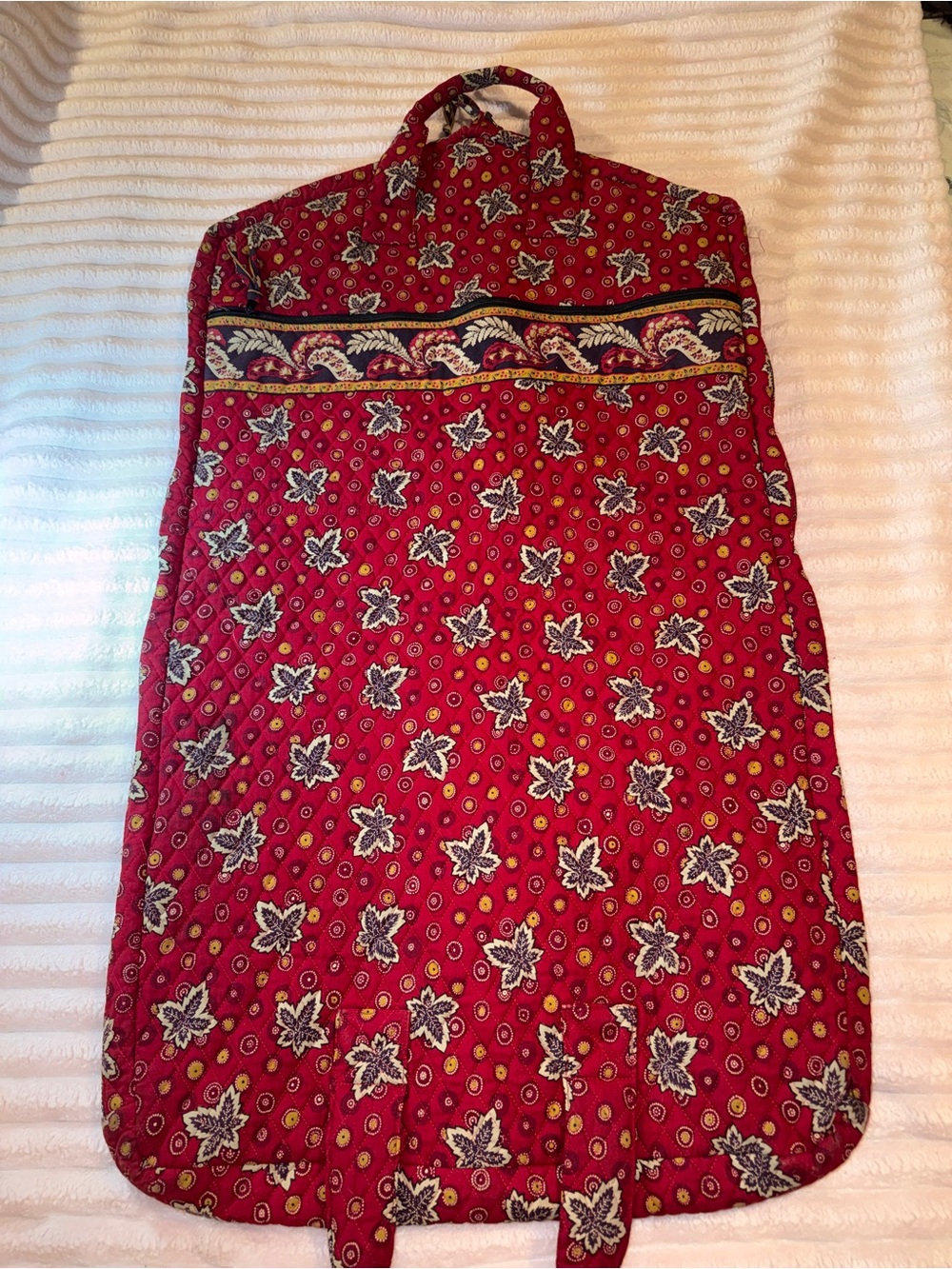 Vera Bradley RED COIN Garment Bag Full Size Retired 1999 Like New!